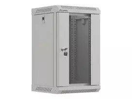 LANBERG Rack Cabinet 10 inch wall-mount 9U 300x300 with glass door grey flat pack