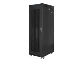 LANBERG free standing rack 19inch cabinet 42U 800x1000 mesh door LCD flat pack black