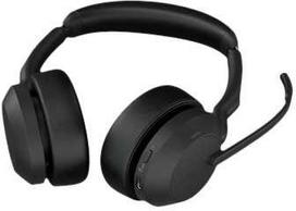Gn Audio „Jabra Evolve2 55 - Link380c UC Stereo“ (įskaitant stovą), Laidinis ir belaidis, Biuras / Skambučių centras, 20–20000 Hz, 130 g, Ausinės, Juodos