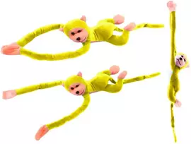 Lean Toys Pliušinis žaislas - geltona beždžionėlė su garsu, 80 cm