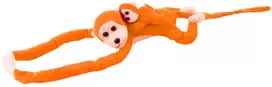 Lean Toys Pliušinis žaislas - oranžinė beždžionė su mažyliu, 70 cm