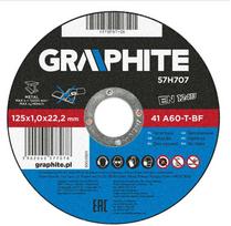 Metalo pjovimo diskas GRAPHITE 125 x 1,0 x 22 mm (41 A60-T-BF)