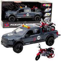 Lean Toys Žaislinis visureigis su motociklu, šviesomis ir garsais, 33.5 cm