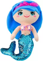 Lean Toys Pliušinis žaislas - mėlyna undinėlė, 30 cm