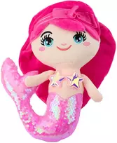 Lean Toys Pliušinis žaislas - rožinė undinėlė, 28 cm
