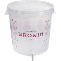 Browin Fermentacijos indas 340439, 30 L, be aliejaus, su čiaupu, su dangčiu, polipropilenas, 37.9 cm, 37.1 cm, 40.3 cm