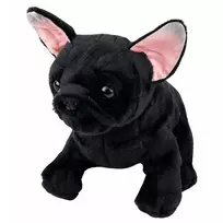 Lean Toys Pliušinis žaislas - juodas prancūzų buldogas, 22 cm