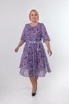 Moteriška suknelė su piešiniu Caroline, violetinė, 50