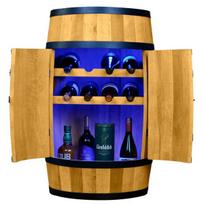 Statinės formos užrakinama spintelė gėrimams Creative Cooper, 3_DHD_RGB, 80x50 cm, ąžuolo spalva