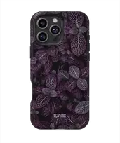 Coveris Telefono dėklas Magsafe "Violetinė leafs" iPhone 12-17, Samsung S22-26, Google Pixel 10/Pro/ProXL modeliams