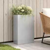 Sodo vazonas Sidabrinė 40 x 20 x 75 cm Galvanizuotas plienas