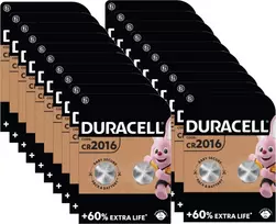 Elementai Duracell CR2016, 3V, 40vnt.