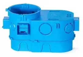 1 vt. dėžutė į gipsą Simet SE2x60 (62mm, mėlyna, behalogenė, IP20)