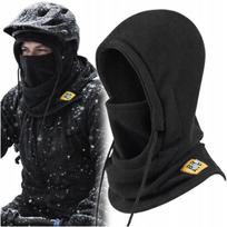 Žiemos Dviračių Balaclava Fleece Balaclava Biker Balaclava Fleece Cap Chimney Sweatshirt Black Kr4