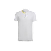 Adidas T Shirts Men's White Crew Neck Moderate Straight Fit HC8541 L