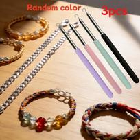 3pcs Bracelet Helper Tool-Quick Clasp Fastening&Unfastening Accessory for Jewelry,Includes Multicolor Hooks for Bracelets&Necklaces Random color