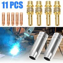 11Pcs Welding Torch 0.8mm 0.030 Nozzle Contact Tip MIG Welder 15AK MIG/MAG Set