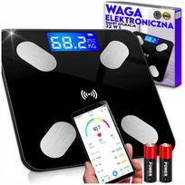 Vonios svarstyklės SMART, analitinės, LCD ekranas, 180 kg, suderinamos su iOS ir Android