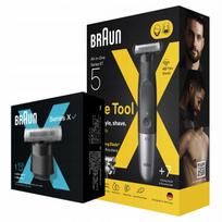 Barzdos kirpimo ir skutimosi mašinėlė Braun Series X XT20 su papildoma galvute