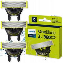 Keičiamosios skutimosi galvutės Philips OneBlade Pro 360, 3 vnt.
