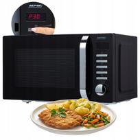 Mikrobangų krosnelė MPM-20-KMT-05, 20 l, 800 W, juoda, su atitirpinimo funkcija