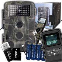 Miško stebėjimo kamera su IR, IP65, 32GB kortele ir baterijomis