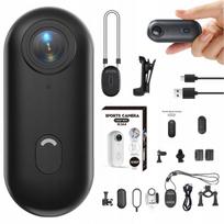 Mini sportinė kamera, WiFi, Full HD 1080p, atspari vandeniui, magnetinė, 140°, juoda