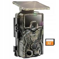 Medžioklės kamera su saulės elementu, 4K, 48MP, 2600mAh, naktinis režimas, 32GB