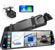 Automobilio veidrodėlis su 10" 4K kamera, Android CarPlay ir galinio vaizdo kamera