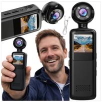 Sportinė vaizdo kamera 1080P HD, Wi-Fi, kompaktiška mini kamera vlogams ir nuotraukoms