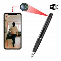 Mini kamera rašiklyje su WiFi ir tiesiogine peržiūra