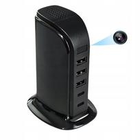 Slapta kamera su įkrovikliu, 3x USB, 2x Type C, Full HD, WiFi