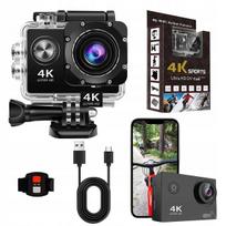 Veiksmo kamera 4K 1080P Full HD 20 MP, WiFi, atspari vandeniui, su laikikliais ir priedais
