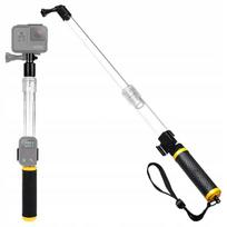 Plūduriuojantis permatomas monopodas veiksmo kameroms GoPro, SJCAM, Yi