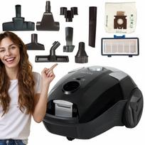 Maišinis dulkių siurblys namams, HEPA H13, 900W, 3 maišeliai