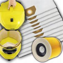 Dulkių siurblio maišeliai ir filtras KARCHER WD3, SE4001, 10 vnt., sintetiniai