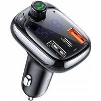 Automobilinis FM Bluetooth siųstuvas BASEUS, 2x USB, USB-C, QC3.0, Bluetooth 5.0