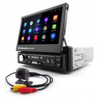 Automobilinė radija 1DIN su 7" ištraukiamu ekranu, GPS, Android, 2/32GB, WiFi, kamera