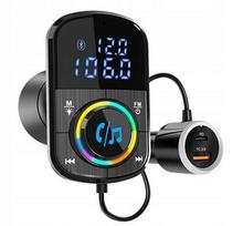FM siųstuvas NAVITEL BHF08 PRO su Bluetooth, USB-C ir USB-A įkrovimu, garsiakalbiu