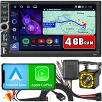 Automobilinė multimedija 2 DIN, 4GB RAM, Android 15, 7" ekranas, CarPlay, Android Auto, RDS, DSP