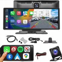 Automobilinė multimedija su „Android“, „Apple CarPlay“, 2 kameromis ir „Bluetooth“
