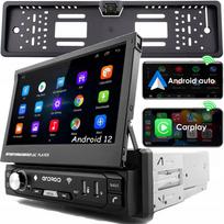 Automobilio multimedijos stotis 1DIN su ištraukiamu LCD ekranu, Android, GPS