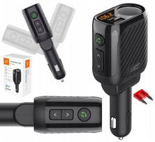 FM moduliatorius su Bluetooth 5.3, QC3.0 ir PD20W greitu įkrovimu, cigarečių lizdas