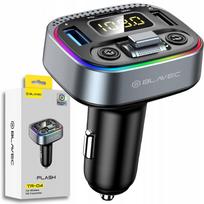 Automobilinis Bluetooth FM siųstuvas ir kroviklis, USB-C PD 30W, 2x USB-A QC3.0