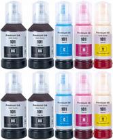 Rašalo kasetės INK 101, 10 vnt., tinka EPSON L4150, L4160, L4260, L4266, L6160, L6190, L6260, L6270, L6290