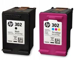 Rašalinių kasečių rinkinys HP 302 juoda + spalvota (F6U66AE, F6U65AE)
