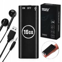 Mini diktofonas su 16GB atmintimi, dvigubas garso įrašymo ir aptikimo režimas