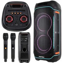 Belaidė kolonėlė Tonsil Party Box 1800 BT FM, 1900 W, su 2 mikrofonais