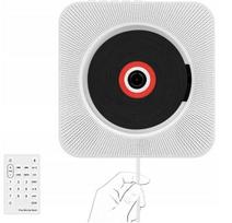 Nešiojama balta Bluetooth kolonėlė su FM radiju, USB, AUX, CD ir MP3 grotuvo funkcija