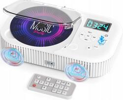 Nešiojamas CD grotuvas su Bluetooth, FM radiju, MP3, USB, AUX, ekranu ir nuotoliniu valdymu